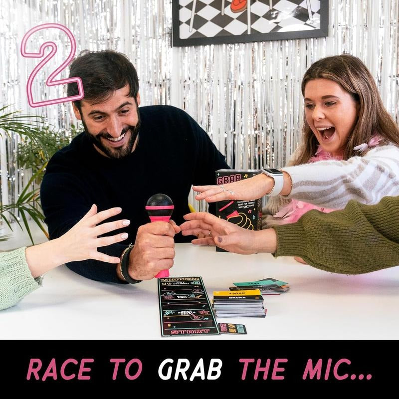 Grab The Mic - The Party Game For People Who Can't Sing! board